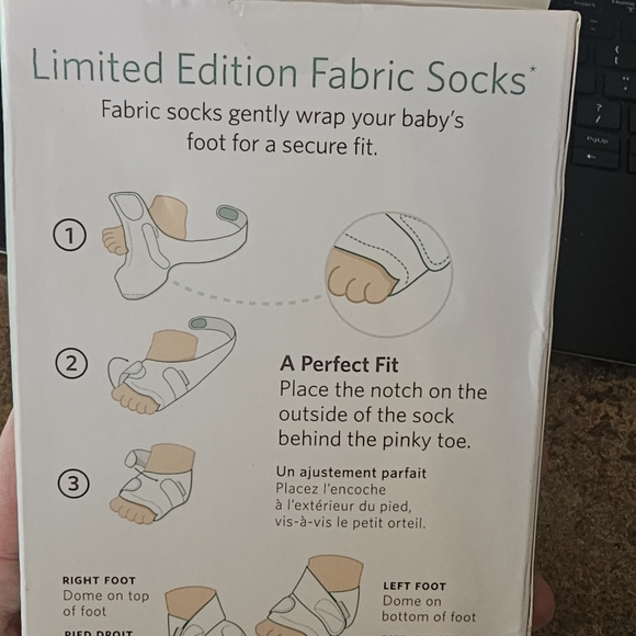 Owlet Limited Edition Fabric Socks Sleep‎ Aware Newborn Baby Size 1 & 2 Only - Picture 6 of 9